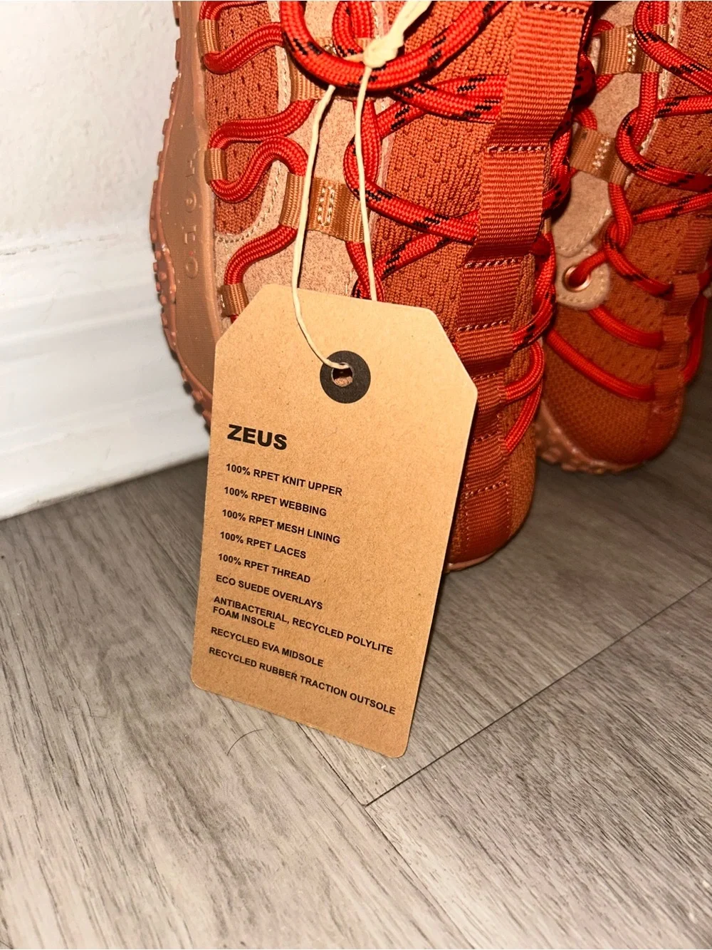 HOLO Footwear Women Zeus Terracotta Trail, Hiking Sneakers, Size 10, NWT, No Box